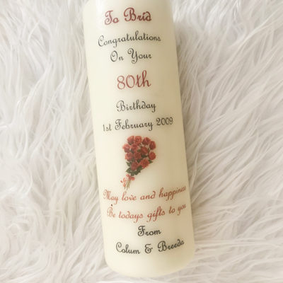 Personalised Birthday Candle Clare