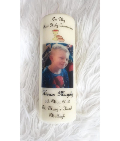 Personalised Communion Candle Clare