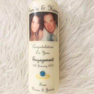 Personalised Engagement Candle Clare
