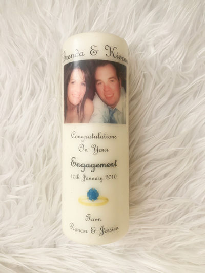 Personalised Engagement Candle Clare