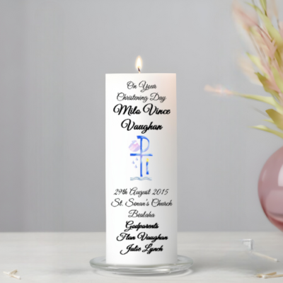 Personalised Christening Candles, Clare, Ireland