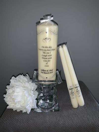 Wedding Candles Personalised Candles Clare