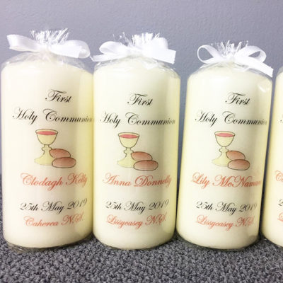 Personalised Communion Candle Clare