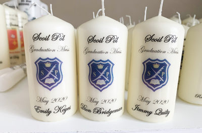 Personalised Graduation Candles Clare