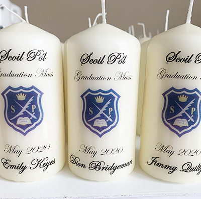 Personalised Graduation Candles Clare