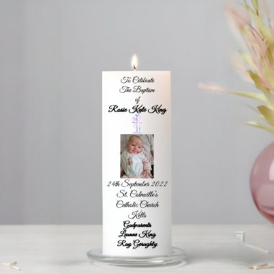 Personalised Christening Candles, Clare, Ireland