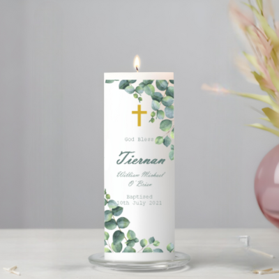 Personalised Christening Candles, Clare, Ireland